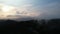 Fai Ngo Shan Mountain observatory foggy sunset drone view