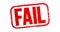 FAIL - be unsuccessful in achieving one\\\'s goal, text stamp concept for presentations and reports