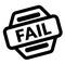 Fail black stamp