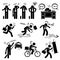 Fail Businessman Emotion Feeling Action Cliparts Icons