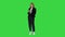 Fail, Loss, Frustrated Woman using Smartphone on a Green Screen, Chroma Key.