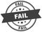 fail stamp. fail label on transparent background. round sign