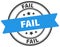 fail stamp. fail label on transparent background. round sign