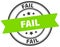 fail stamp. fail label on transparent background. round sign