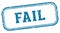 fail stamp. fail rectangular stamp on white background