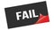 FAIL text on black red sticker stamp