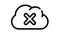 failed access cloud storage black icon animation