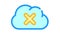 failed access cloud storage color icon animation