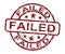 Failed Stamp Showing Reject Or Failure