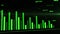 Failure diagrams of stock market. Business graphs analysis on digital display