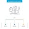 failure, fail, sad, depression, time Business Flow Chart Design with 3 Steps. Line Icon For Presentation Background Template Place