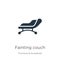 Fainting couch icon vector. Trendy flat fainting couch icon from furniture and household collection isolated on white background.