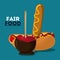 Fair food snack carnival design