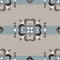 Fair Isle seamless pattern with brown flowers on beige