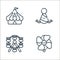 fair line icons. linear set. quality vector line set such as toy windmill, ferris wheel, fun hat