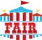 Fair Logo with Striped Tents