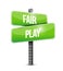 Fair play street sign illustration design