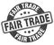 fair trade stamp. fair trade label. round grunge sign