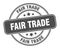 fair trade stamp. fair trade round grunge sign.