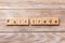 Fair trade word written on wood block. fair trade text on wooden table for your desing, concept