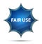 Fair Use magical glassy sunburst blue button