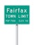 Fairfax Town Limit road sign