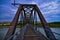 Fairfield lift bridge over the Yellowstone River in Montana