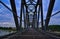 Fairfield lift bridge over the Yellowstone River in Montana