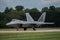 FAIRFORD, UK - JULY 10: F-22A Raptor Aircraft participates in the Royal International Air Tattoo Air show event July 10, 2016