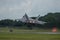 FAIRFORD, UK - JULY 10: F-22A Raptor Aircraft participates in the Royal International Air Tattoo Air show event July 10, 2016