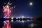 Fairground Rides and Fireworks at the Isle of Wight Festival