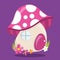 Fairies mashroom house pink 10