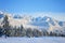 Fairmont Mountain Range Landscape in Winter