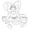 Fairy Baby Girl With Gifts For Coloring Book