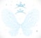 Fairy blue winter wings with snow tiaras bundled