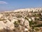 Fairy chimneys in Cappadocia. Spectacular volcanic rock formations