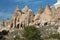 Fairy chimneys and collapsed troglodyte houses