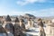 Fairy chimneys in the Pasabag velley or Monks Valley, with  Highly remarkable earth pillars  in Goreme, Cappadocia,Turkey