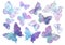 Fairy Clipart PURPLE BUTTERFLIES Color Vector Illustration Magic Beautiful Picture Paint Drawing Set Scrapbooking Golden