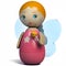 Fairy Doll Kids Toy Isolated