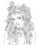 Fairy Fairy coloring page. Fairytale character of a fairy, princess of the forest.