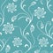 Fairy floral seamless pattern