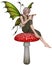 Fairy Flute Boy Sitting on a Toadstool