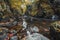 Fairy Glen Gorge Waterfall at Autumn