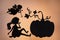 Fairy Godmother, Cinderella and Pumpkin shadow puppets