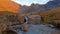 Fairy Pools in autumn at Glenbrittle at the foot of the Black Cuillin Mountains, Isle of Skye