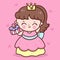 Fairy Princess baby and sweet cupcake