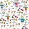 Fairy seamless pattern with fairies