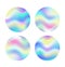 Fairy space magical glow background circle.with rainbow mesh. Multicolor universe banner in princess color