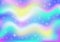 Fairy space magical glow background with rainbow mesh. Multicolor universe banner in princess colors. Fantasy gradient backdrop wi